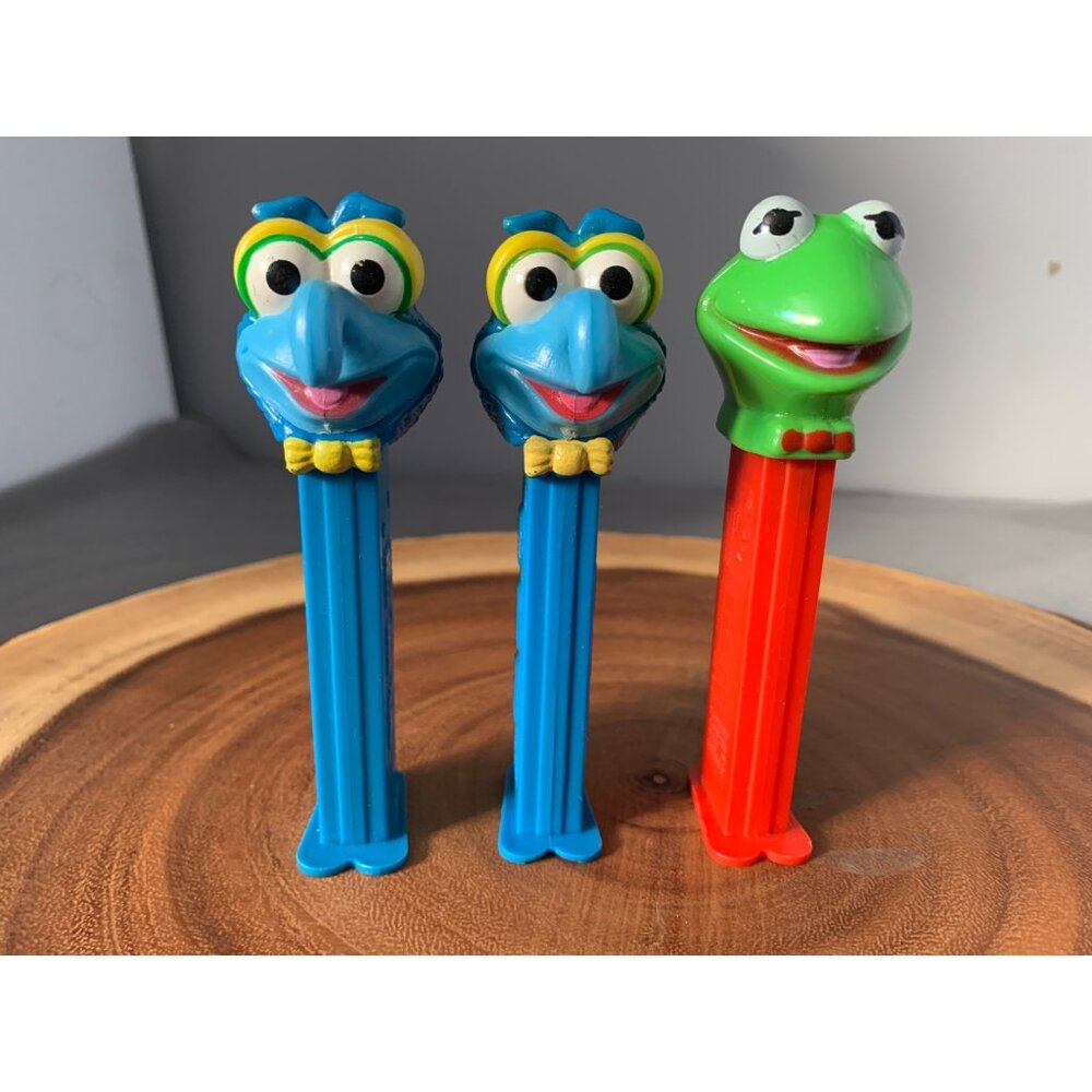 Vintage Muppets Pez Dispensers Lot Kermit & Gonzo Collectible Candy Toys 1980s